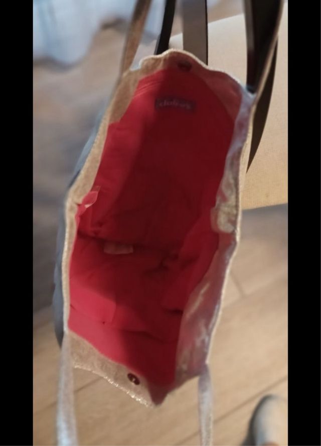 Bolso plateado lentejuelas LOVE