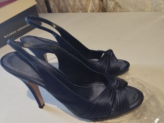Zapatos fiesta CUORE azules, talla 44