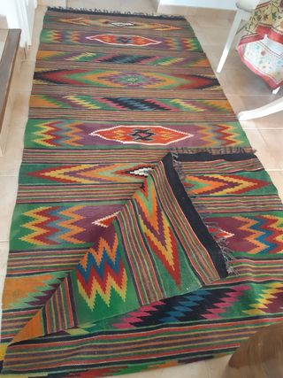 Alfombra Kilim lana 3.6x1.25m