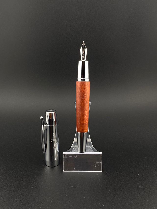 Pluma Estilográfica Faber Castell Madera de Cognac