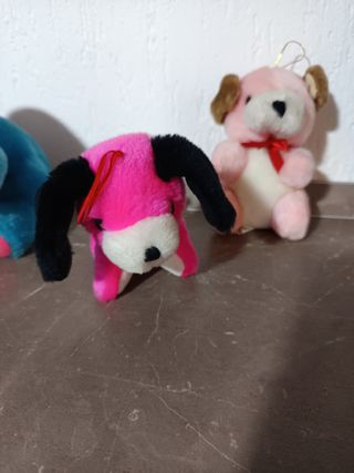3 Peluche cuccioli colorati