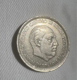 Moneda 50 pesetas Franco 1957