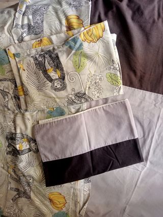 1 edredón + 2 fundas de edredones +2 sábanas baj