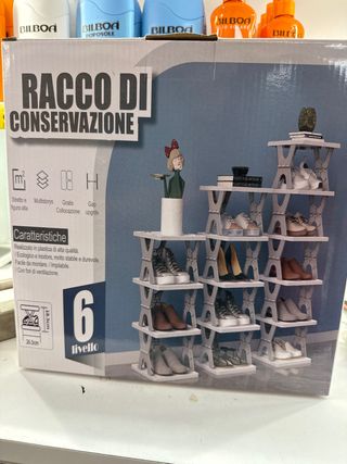 Scarpiera 6 ripiani - salva spazio
