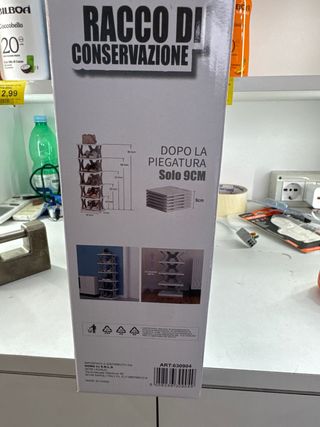 Scarpiera 6 ripiani - salva spazio