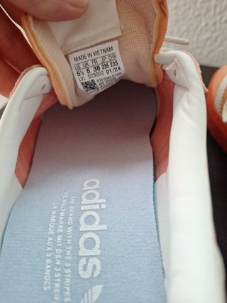 Adidas zapatillas de ante naranja