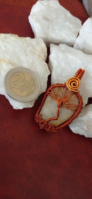 Colgante cuarzo natural engarce artesanal