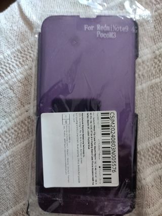 Funda de libro Redmi Note 9 -PocoM3 Morada