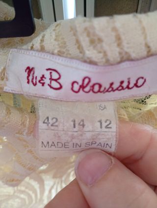 Blusa encaje beige - Manga larga