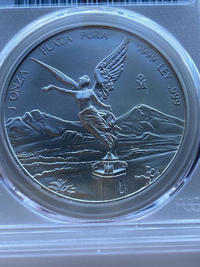 Onza Plata Libertad 1999 PCGS MS67