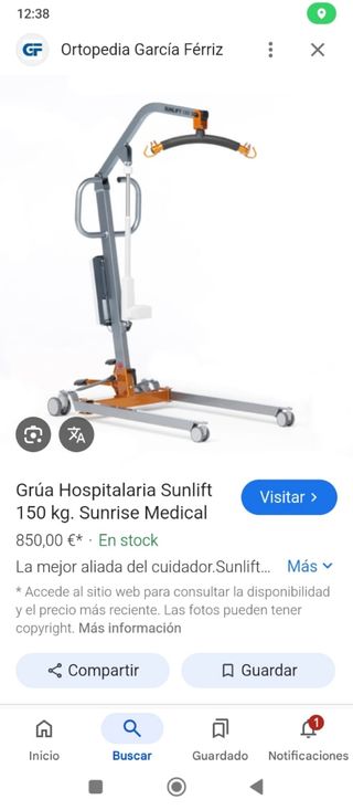 Grúa Sunlift  150kg