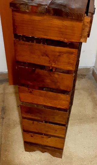 Botellero madera rústico artesanal