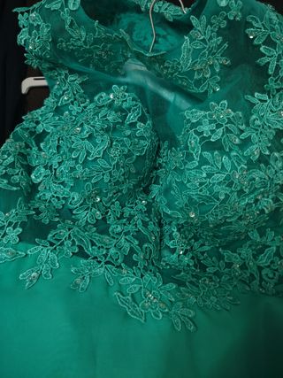 Vestido fiesta turquesa - Talla xL