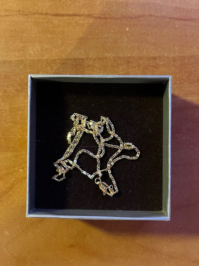 Cadena oro 60cm - Plata bañada en oro