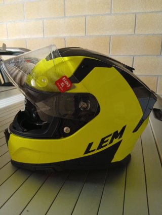 Casco Integral - LEM VZN - Fluor-Negro mate