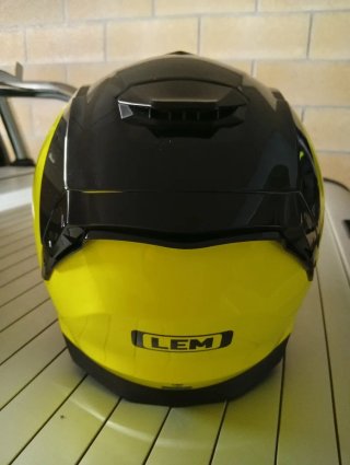 Casco Integral - LEM VZN - Fluor-Negro mate