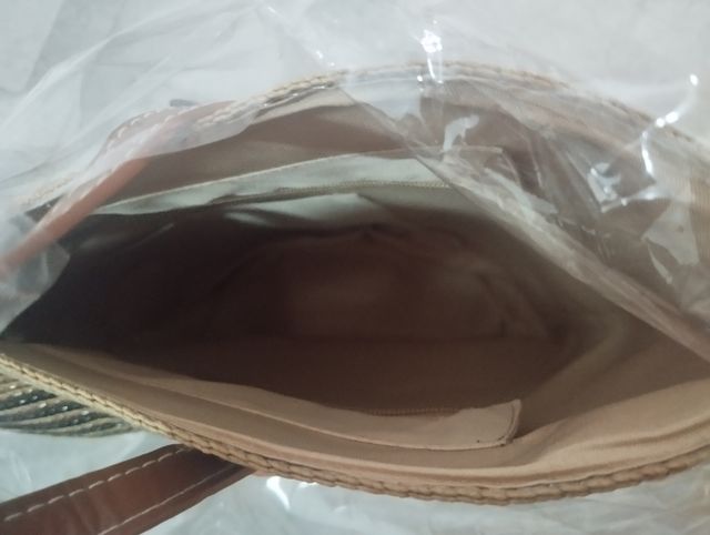 Bolso playa rayas - marrón