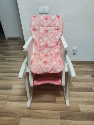 Trona y mesa bebé niña - Rosa