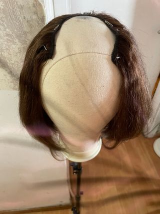 Peluca Marrón - Pelo Natural humano