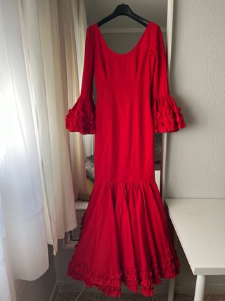 Traje Flamenca Rojo - Hecho a Mano