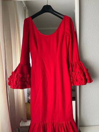 Traje Flamenca Rojo - Hecho a Mano