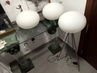 Conjunto de lámparas futuristas