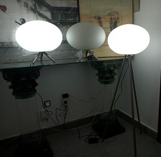 Conjunto de lámparas futuristas