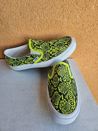 Vans Slip On Serpiente Amarillo Fluor