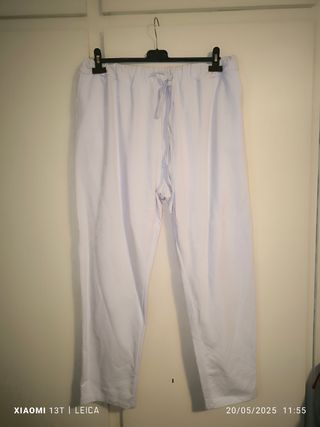 Pantalones chándal blancos