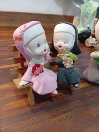 Bambole giapponesi in vecchio gesso!!