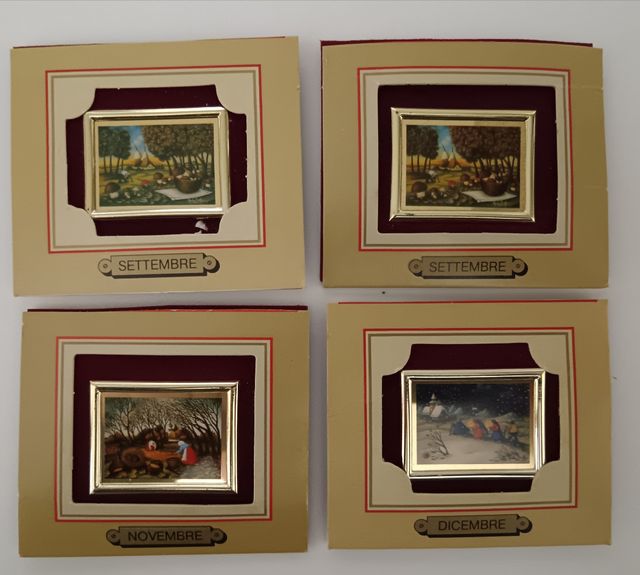 12 Miniature "riproduzioni litografiche" 