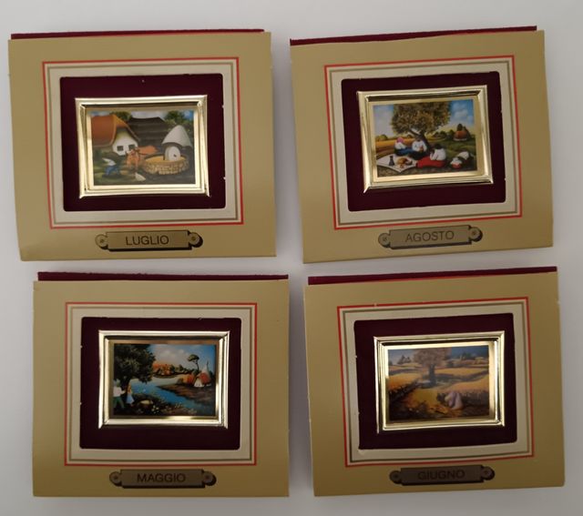 12 Miniature "riproduzioni litografiche" 
