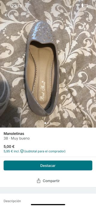 Manoletinas beige doradas talla 38