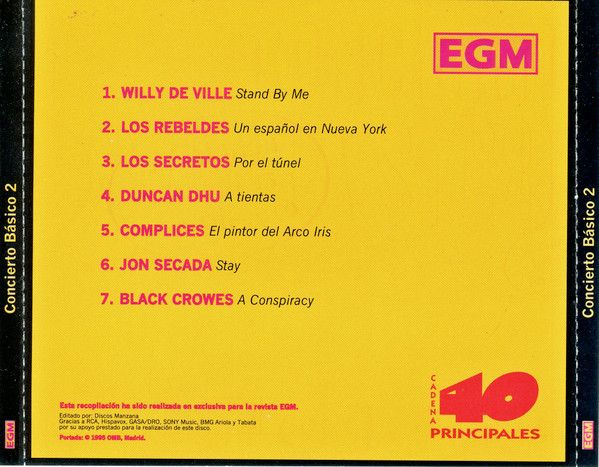 CD de "Concierto Basico 2" de los 40 Principales