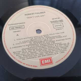 Doble Vinilo. Robert Palmer. Don't Explain