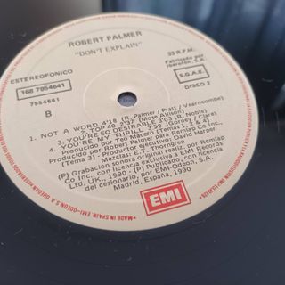 Doble Vinilo. Robert Palmer. Don't Explain