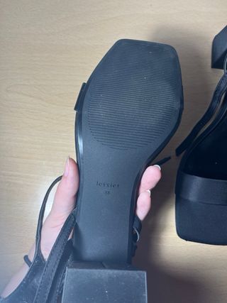 Sandalias de tacón negras