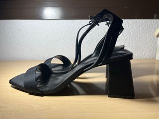 Sandalias de tacón negras