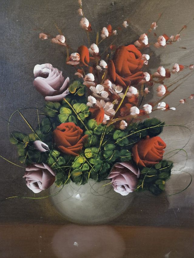 Quadro antico con fiori