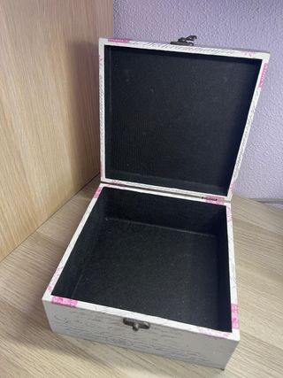 Caja Decorativa Madera - Rosa Beige