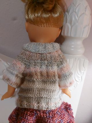 Chaqueta tejida para muñeca Nancy