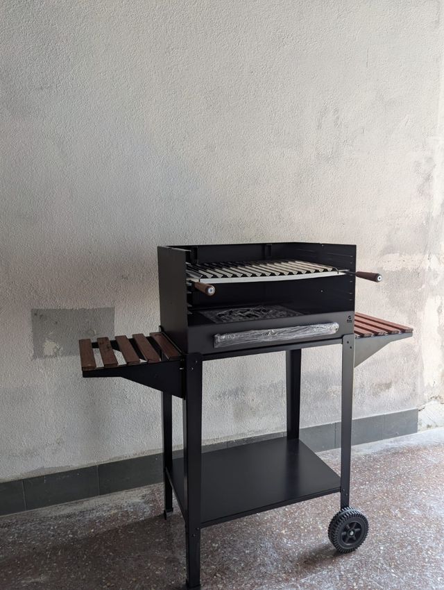 Barbacoa pará carbón y leña