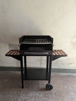 Barbacoa pará carbón y leña