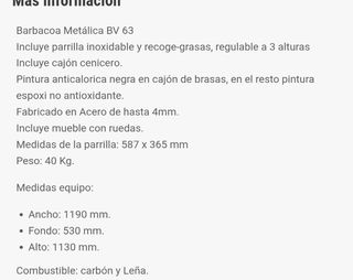 Barbacoa pará carbón y leña