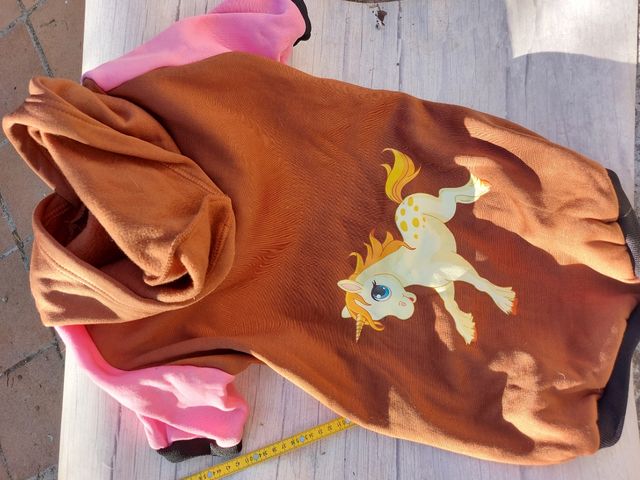 Sudadera perrito unicornio marrón