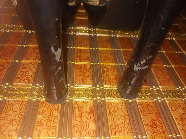 Scarpe con pizzo beige e nero