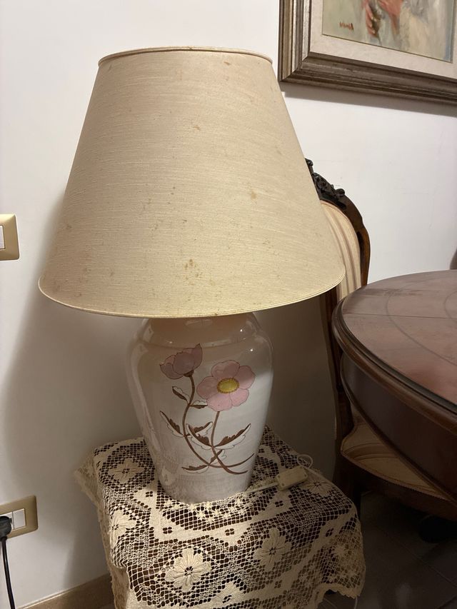 Lampada - abat-jour da tavolo ceramica beige