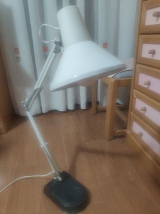 Lámpara escritorio vintage blanco-negra