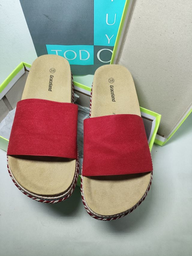 Sandalias Graceland, cómodas y de diseño, Talla 38