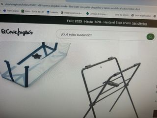 Lote bebe: cuna  + trona Inglesina + bañera stokke